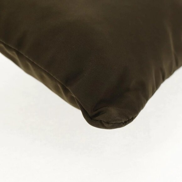 PRADA Pouch Shoulder Bag Nylon Khaki Silver Auth am9274V - Picture 4 of 16